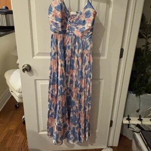 Astr Multicolor Tie-Dye Maxi Dress